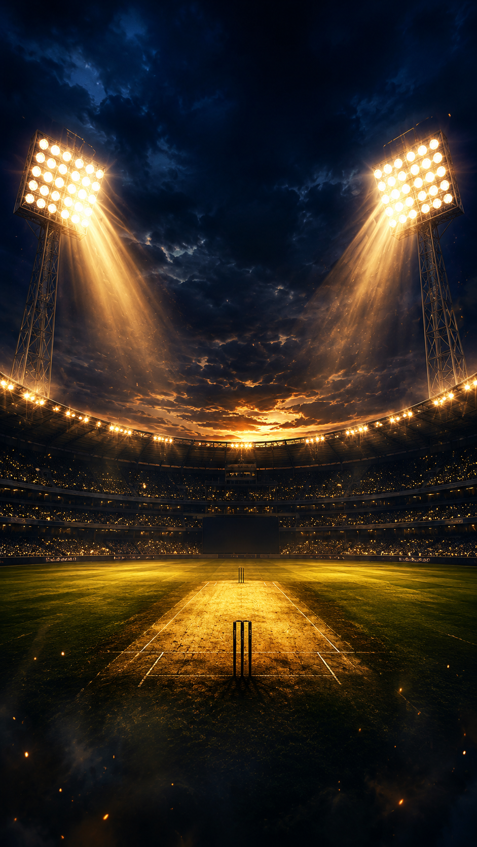 Cricket Rivals premium gold stadium artwork